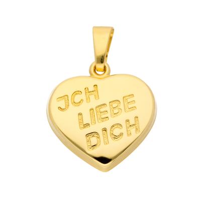 Ketten-Anhänger ADELIA´S "333 Gold Anhänger Herz", gold, Schmuckanhänger, Damen, Kinder, Gelbgold 333, Goldschmuck für D