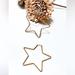 Anthropologie Jewelry | Gold Star Hoop Earrings M276 | Color: Gold | Size: Os