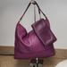 Coach Bags | Coach Genuine Leather Hobo Bag With Wristlet | Color: Purple | Size: Os