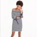 J. Crew Dresses | Jcrew Navy And White Stripe Off The Shoulder Dress Size Xxs | Color: Blue | Size: Xxs