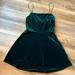 Urban Outfitters Dresses | Emerald Green Velvet Skater Dress | Color: Green | Size: M