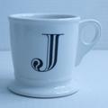 Anthropologie Dining | Anthropologie Monogram Initial "J" Letter Coffee Tea Mug Retro Shaving Cup Style | Color: Black/White | Size: Os