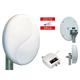 Antenne tnt patch hd 50 - Amplifiée - Gain 50 dB + ampli / alimentation 5/12/24/220 v - 2 sorties