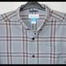 Columbia Shirts | Columbia Casual Shirt Gray Plaid Button Front Long Sleeves Cotton Men's Xl | Color: Gray | Size: Xl