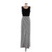 Forever 21 Casual Dress - Maxi: Black Stripes Dresses - Women's Size Medium