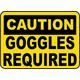 INDIGOS UG - Aluminum composite panel - Safety - Warning - Caution Goggles Required Sign 609mmx457mm - Decal for Office - Company - School - Hotel