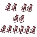 UPKOCH 12 Pcs Model Chair Doll Chair Miniature Rocking Chairs Mini Chairs for Crafts Pocket Chair Miniature Accessories Home Décor Woodsy Decor Toys Christmas Wooden Baby High Chair