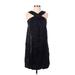 Jax Casual Dress - Shift V-Neck Sleeveless: Black Solid Dresses - Women's Size 4