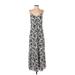 Ann Taylor LOFT Cocktail Dress - Slip dress: Black Damask Dresses - Women's Size 2X-Small