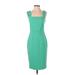 Rachel Roy Casual Dress - Sheath Square Sleeveless: Green Print Dresses - Women's Size 2