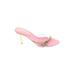 Enzo Angiolini Heels: Slip-on Kitten Heel Cocktail Pink Shoes - Women's Size 6 1/2 - Open Toe