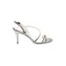 Pelle Moda Heels: Slingback Stilleto Cocktail Silver Shoes - Women's Size 10 - Open Toe