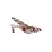 Alexia Maria Heels: Pumps Kitten Heel Cocktail Party Ivory Snake Print Shoes - Women's Size 7 1/2 - Pointed Toe