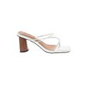 Mule/Clog: Slide Chunky Heel Casual White Shoes - Women's Size 38 - Open Toe