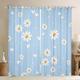 feelingyou Daisy Window Curtains Teens Adult Women,Yellow White Blue Curtains for Bedroom,Daisy Flowers Draperies for Living Room,Spring Floral Window Treatment Curtains Set of 2 Panels,66Wx72L