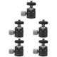 Mikikit 5pcs Universal Ptz Tripod Adapter Tripod Attachment Noire Blacw Microphone Stand Tripod Accessory Camera Mount Clamp Rotatable Component Mounting Clip Accessories To Rotate Bracket