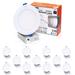 MW LIGHTING 6 Inch Canless 5 Selectable Color Temperature Ultra-Slim Round LED Downlight w/ Smooth Flat Trim, Junction Box Included | Wayfair