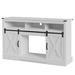 Symple Stuff Zhoemi 58" Media Console w/ Fireplace Wood/Metal in White | Wayfair ZTS010WT-22