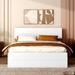 Latitude Run® Modern Bed Frame w/ Size Trundle & 2 Drawers For White High Gloss Color Wood in Brown | 35.39 H x 56.37 W x 78.81 D in | Wayfair