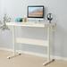 Inbox Zero Markquise Height Adjustable Standing Desks Wood/Metal in White | 29.52 H x 47.24 W x 23.62 D in | Wayfair