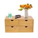 Inbox Zero Maegan Bamboo Stackable Desk Organizer w/ Drawers Bamboo in Brown | 6.3 H x 12.99 W x 7.48 D in | Wayfair