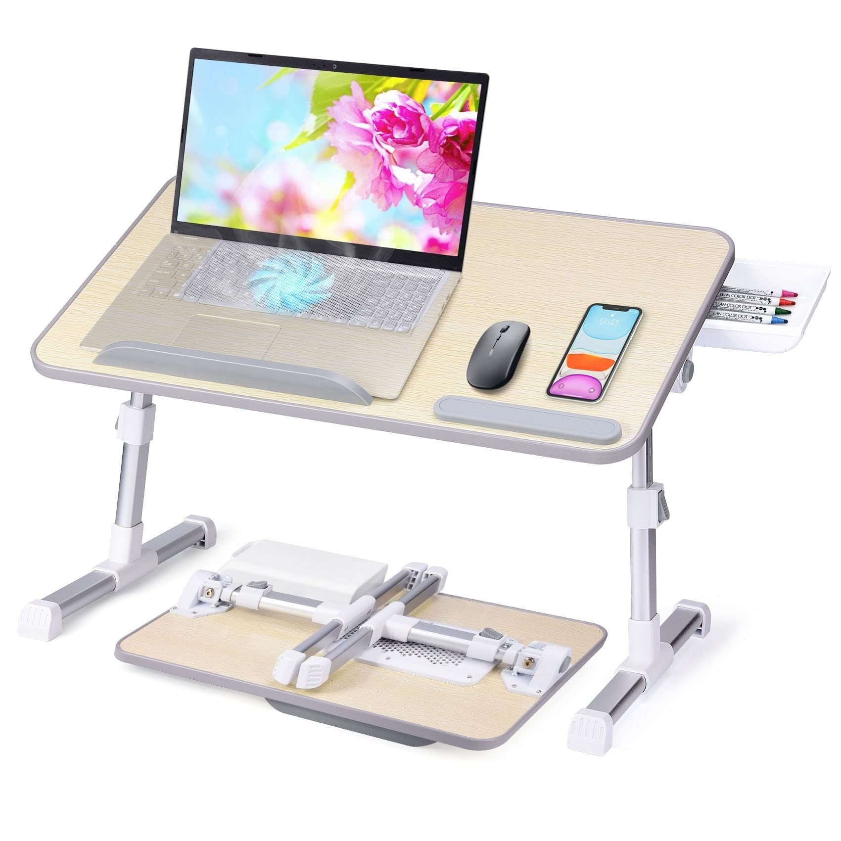 Laptop Desk Adjustable Laptop Stand Foldable Bed Table Portable Lap Desk Folding Notebook Stand