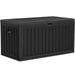 90 Gallon Large Deck Box, Double-Wall Resin Outdoor Storage Boxes, Deck Storage for Patio Furniture, Cushions, Pool Float