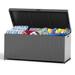 140 Gallon Outdoor Storage Box w/ Waterproof Inner, Large Wicker Patio Storage Bin, Deck Boxes for Cushions, Pool & Garden Tools