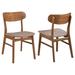 Coaster Furniture Dortch Dining Side Chair Walnut and Brown (Set of 2) - 18.50'' x 21.50'' x 30.75''