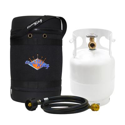 Flame King Gas Hauler Kit Carry Case, 5LB Propane Tank & Adapter Hose - 8.5