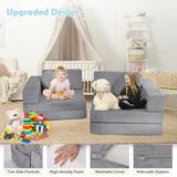 Kids Couch, 12PCS Toddler Couch with Blanket for Bedroom Playroom, Multifunctional Nugget Couch Kids Play Couch Sofa