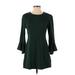 Trina Turk Casual Dress - DropWaist: Green Solid Dresses - Women's Size 4