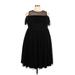 Torrid Casual Dress - A-Line Crew Neck Sleeveless: Black Print Dresses - Women's Size 3X Plus