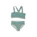 Lands' End Two Piece Swimsuit: Teal Sporting & Activewear - Kids Girl's Size 10