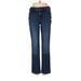 Simply Vera Vera Wang Jeans - High Rise Boot Cut Boot Cut: Blue Bottoms - Women's Size 6 - Dark Wash