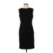 Elie Tahari Casual Dress - Sheath: Black Solid Dresses - Women's Size 4