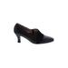 BeautiFeel Heels: Loafers Chunky Heel Work Black Solid Shoes - Women's Size 42 - Almond Toe