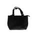 Etienne Aigner Leather Satchel: Black Solid Bags
