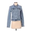 Ann Taylor LOFT Denim Jacket: Short Blue Jackets & Outerwear - Women's Size Small