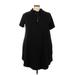 Shein Casual Dress - Mini High Neck Short sleeves: Black Dresses - Women's Size 3X