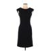 Banana Republic Casual Dress - Sheath Crew Neck Short sleeves: Black Solid Dresses - Women's Size 6