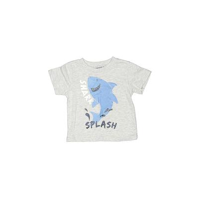 Boys 2 Wear Short Sleeve T-Shirt: Silver Marled Tops - Size 12 Month