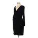 Motherhood Casual Dress - Wrap: Black Dresses - Women's Size Small Maternity