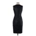 Donna Morgan Casual Dress - Sheath High Neck Sleeveless: Black Dresses - Women's Size 2