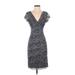JS Collection Cocktail Dress - Sheath: Gray Jacquard Dresses - Women's Size 2