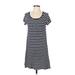 Old Navy Casual Dress - Shift Scoop Neck Short sleeves: Blue Color Block Dresses - Women's Size X-Small