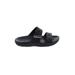 Crocs Sandals: Black Print Shoes - Women's Size 6 - Round Toe