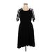 Torrid Casual Dress - Midi: Black Argyle Dresses - Women's Size 1X Plus