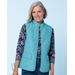 Blair Women's Berkshire Solid Quilted Vest - Blue - L - Misses