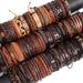 10pcs Mixed Leather Bracelets For Men And Women, Assorted Varieties